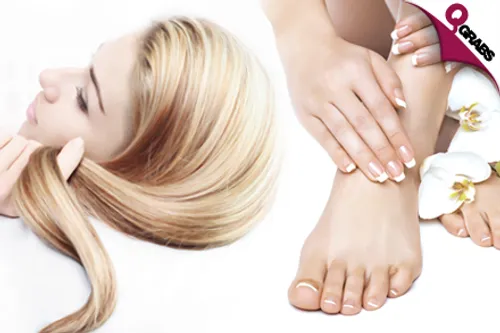 From QR69 Polish Your Nails in Shellac OR Get a Set of Acrylic Fingernails OR from QR139 Revive Your Hair with Color, Highlights OR a Brazilian Blowout at Nail’s Spot Spa! (Up to QR3000 Value)